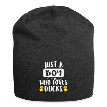 just a boy who loves ducks - Bonnet en jersey - charbon - Devant