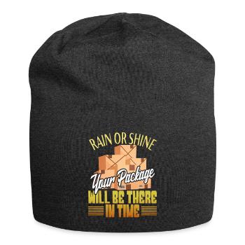 Package delivery package parcel messenger parcel messenger courier - Jersey Beanie - charcoal grey - Front