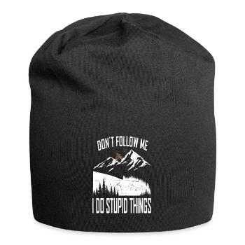 Dont follow me, i do stupid Things - Jersey Beanie - black - Front