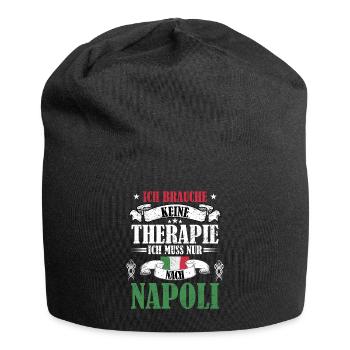 Neapel Italien Keine Therapie nur nach Napoli - Jersey-Beanie - Schwarz - Vorne