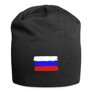 Drapeau de la Russie - Bonnet en jersey - noir - Devant