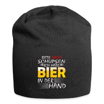 BITTE NICHT SCHUPSEN ICH HABE BIER Biere - Jersey-Beanie - Schwarz - Vorne