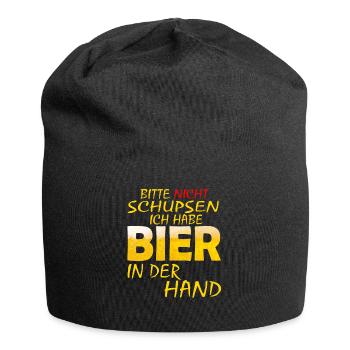 BITTE NICHT SCHUPSEN ICH HABE BIER Biere - Jersey-Beanie - Schwarz - Vorne