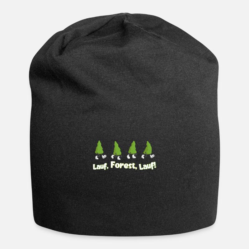 Lauf Forest Run Forest Lustiges Filmzitat - Jersey-Beanie - Schwarz