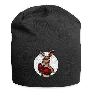 Boxer Känguru für Kampfsportler - Jersey-Beanie - Schwarz - Vorne