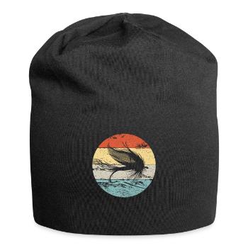 Fliegenfischer Flugangler Geschenk - Jersey-Beanie - Schwarz - Vorne