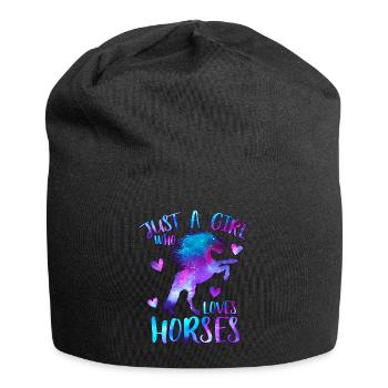 Just a girl who loves horses - Bonnet en jersey - noir - Devant