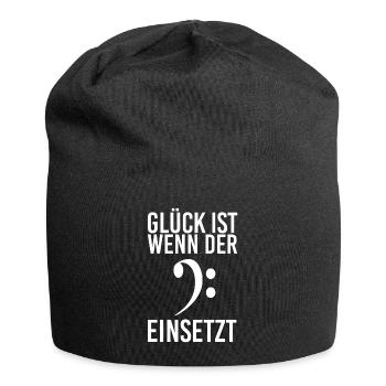 Bassist Geschenk Bass - Jersey-Beanie - Schwarz - Vorne