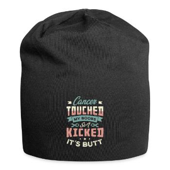 Breast Cancer Gifts for a Cancer awareness - Jersey Beanie - black - Front