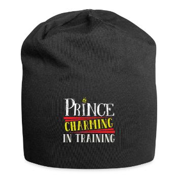 Prince Charming In Training Crown King Queen - Jersey Beanie - black - Front