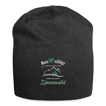 Spreewald Brandenburg Wald Wandern Geschenkidee - Jersey-Beanie - Anthrazit - Vorne