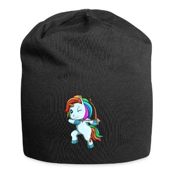 Cute Unicorn Arrow Bow - Jersey Beanie - black - Front