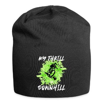 My Thrill is Downhill Mountainbike cadeau - Bonnet en jersey - noir - Devant