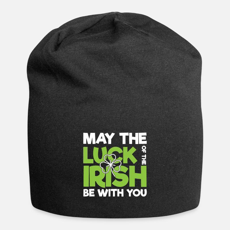 Irland - Jersey-Beanie - Schwarz