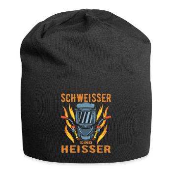 Schweisser Schweissen Schweisserhelm Geschenk - Jersey-Beanie - Schwarz - Vorne