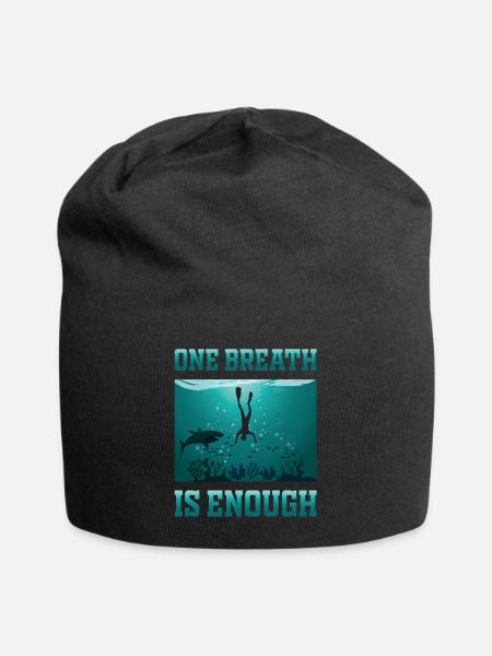 Apnea Diver freediving One Breath - Jersey Beanie - black