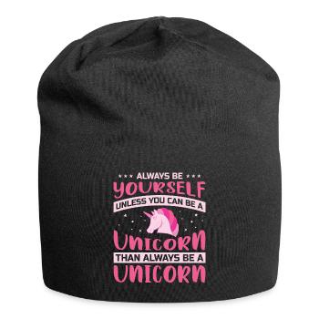 Licorne Licorne magique - Bonnet en jersey - noir - Devant