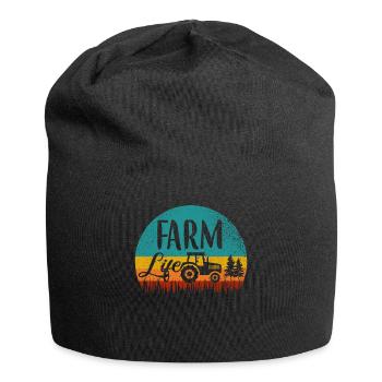 Landwirt Bäuerin - Jersey-Beanie - Schwarz - Vorne