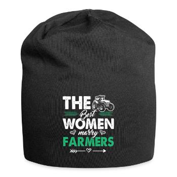 Landwirt Bäuerin - Jersey-Beanie - Schwarz - Vorne