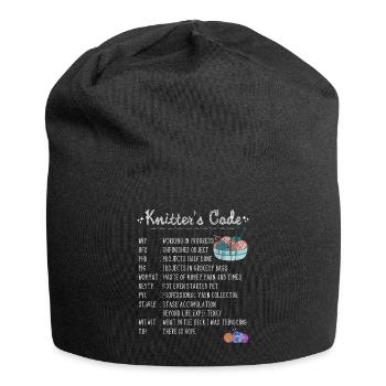 Couture Main Laine Fil Crochet Tricot - Bonnet en jersey - noir - Devant