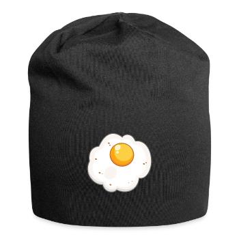 Œufs au plat - Bonnet en jersey - noir - Devant