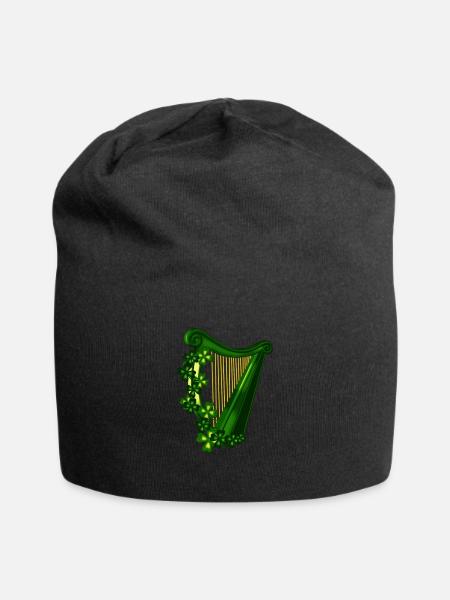 Harpe irlandaise drôle de cadeaux de la Saint-Patrick pour harpe p - Bonnet en jersey - noir