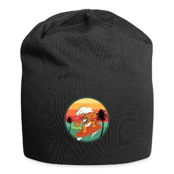 Surfer Tiger surf Surfing Ocean - Jersey Beanie - black - Front