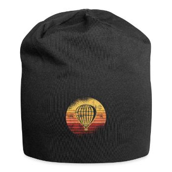Balloon flying Balloonist hot air balloon - Jersey Beanie - black - Front