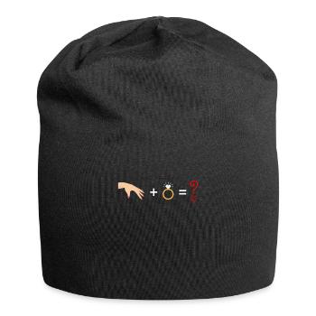 Will you marry me? Marriage proposal engagement - Jersey Beanie - black - Front