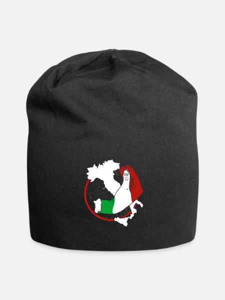 Italie - Bonnet en jersey - noir