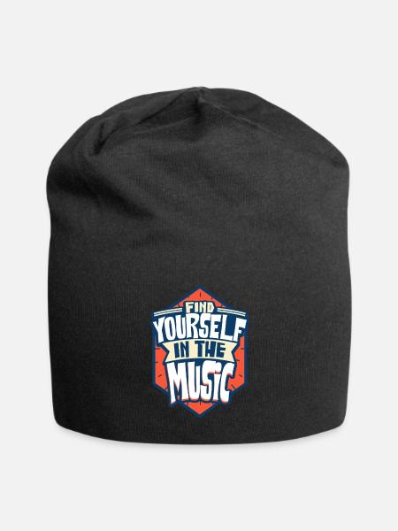 Musik - Jersey-Beanie - Schwarz