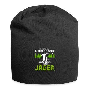 Jäger Jagd Schwarzwild Rotwild Geschenk Jägerin - Jersey-Beanie - Schwarz - Vorne