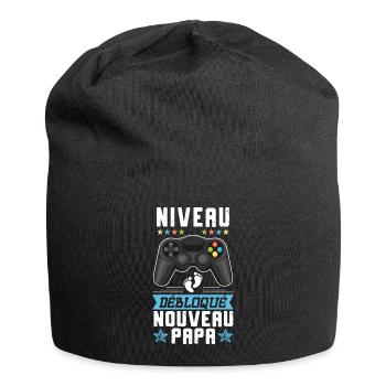 Futur Papa Gamer Annonce Nouvelle Naissance Cadeau - Bonnet en jersey - noir - Devant