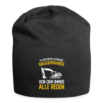 Baggerfahrer Geschenk Lustiger Spruch Bagger - Jersey-Beanie - Schwarz - Vorne