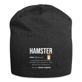 Hamster - Jersey-Beanie - Anthrazit - Vorne