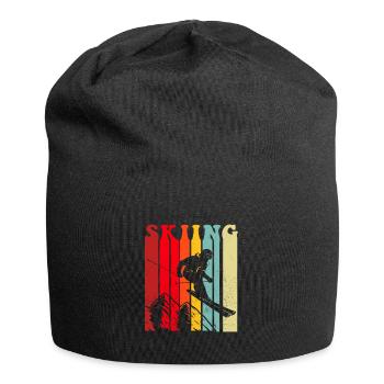 Skiing Skiing Winter Winter Sports Gift - Jersey Beanie - black - Front