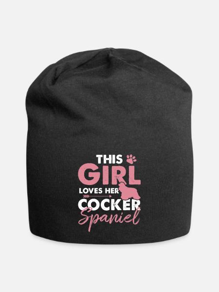 Cocker Spaniel - Bonnet en jersey - noir