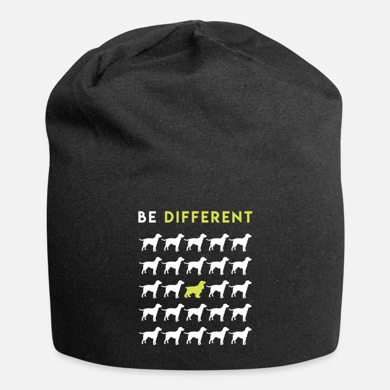 Cocker Spaniel - Jersey-Beanie - Schwarz