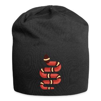 Snake Design Snakes Pet Reptile Gift - Jersey Beanie - black - Front