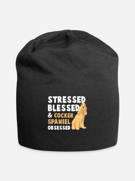 Cocker Spaniel - Jersey Beanie - black