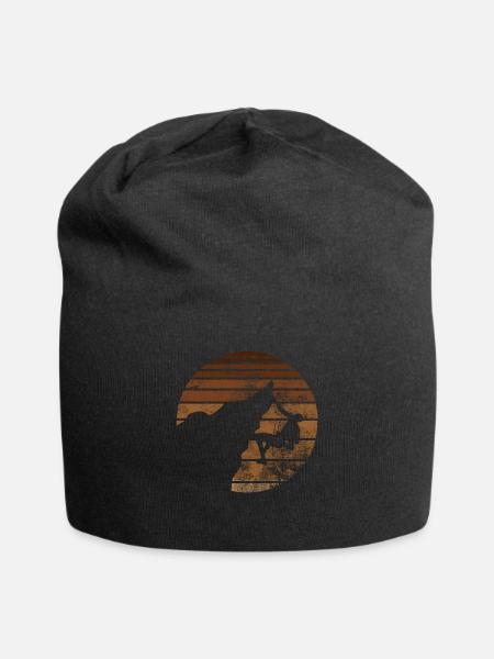 Lustiger spruch für outdoor wanderer berg - Jersey-Beanie - Schwarz