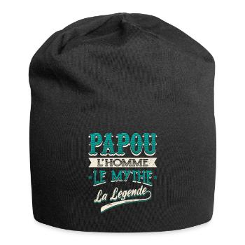 Papou Cadeau Humour - Bonnet en jersey - noir - Devant