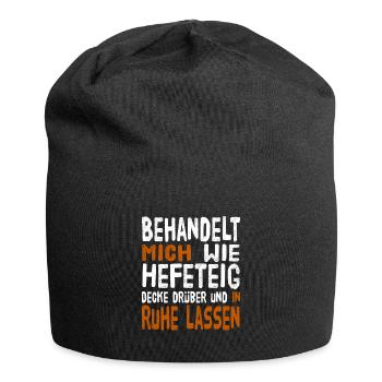 Hefeteig - Jersey-Beanie - Schwarz - Vorne