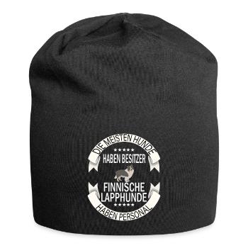 Finnischer Lapphund Lapinkoira Hunde - Jersey-Beanie - Schwarz - Vorne