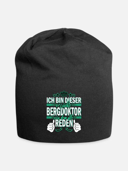 Bergdoktor Alpen Ski piste Schweiz Skiurlaub Berg - Jersey-Beanie - Schwarz