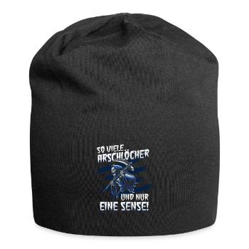 So Viele Arschlöcher Und Nur Eine Sense Sensenmann - Jersey-Beanie - Schwarz - Vorne
