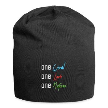 Sustainability - Nachhaltigkeit - Jersey-Beanie - Schwarz - Vorne