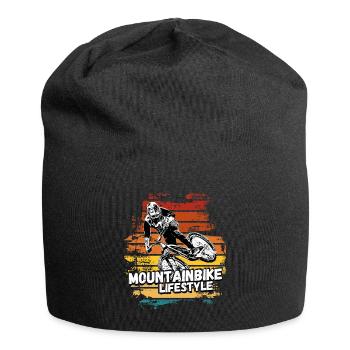 Mountain Biker / MTB Downhill Fahrrad geschenk - Jersey-Beanie - Schwarz - Vorne