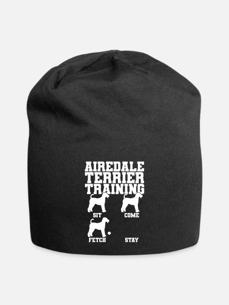 Airedale Terrier Training - Jersey-Beanie - Schwarz