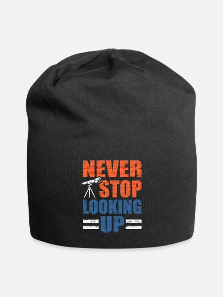 Astronomie - Jersey-Beanie - Schwarz